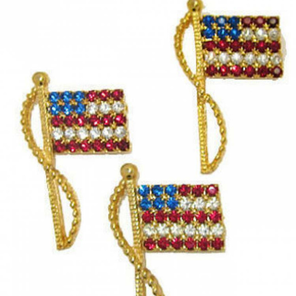 NWT pin be a patriot rhinestone brooch - Picture 2 of 2